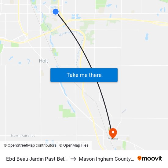 Ebd Beau Jardin Past Belle Chase to Mason Ingham County MI USA map