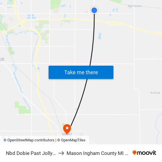 Nbd Dobie Past Jolly Rd to Mason Ingham County MI USA map