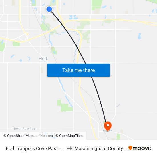 Ebd Trappers Cove Past Dunckel 1 to Mason Ingham County MI USA map