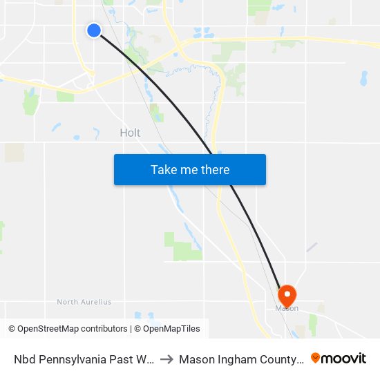 Nbd Pennsylvania Past Willema St to Mason Ingham County MI USA map