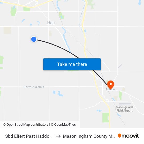 Sbd Eifert Past Haddon Hall to Mason Ingham County MI USA map