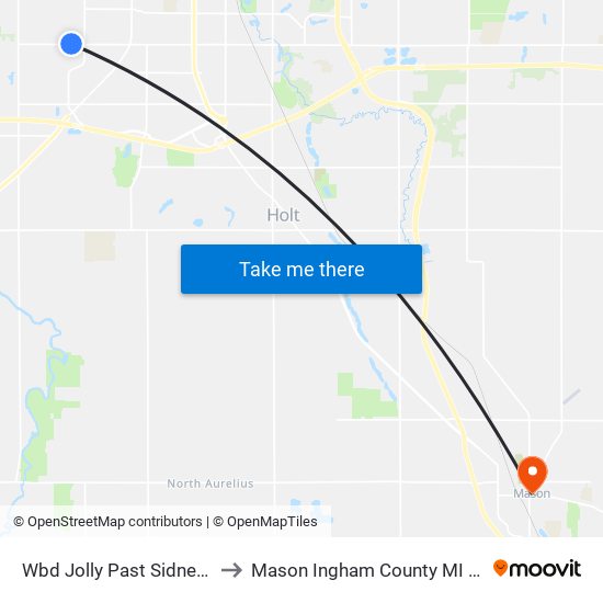 Wbd Jolly Past Sidney St to Mason Ingham County MI USA map