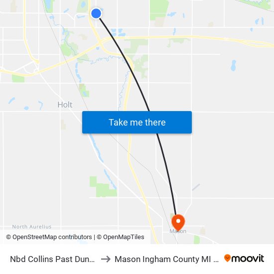 Nbd Collins Past Dunckel to Mason Ingham County MI USA map