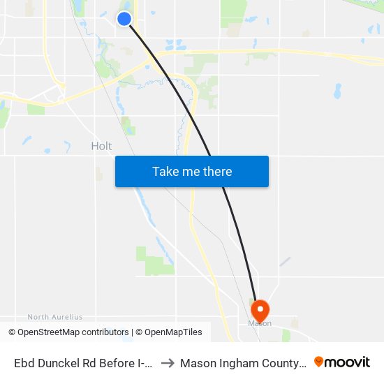 Ebd Dunckel Rd Before I-496/127 to Mason Ingham County MI USA map