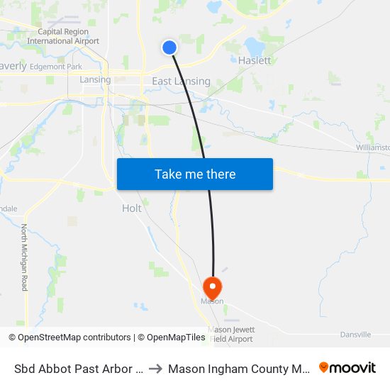 Sbd Abbot Past Arbor Glen to Mason Ingham County MI USA map