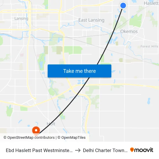 Ebd Haslett Past Westminster Way to Delhi Charter Township map