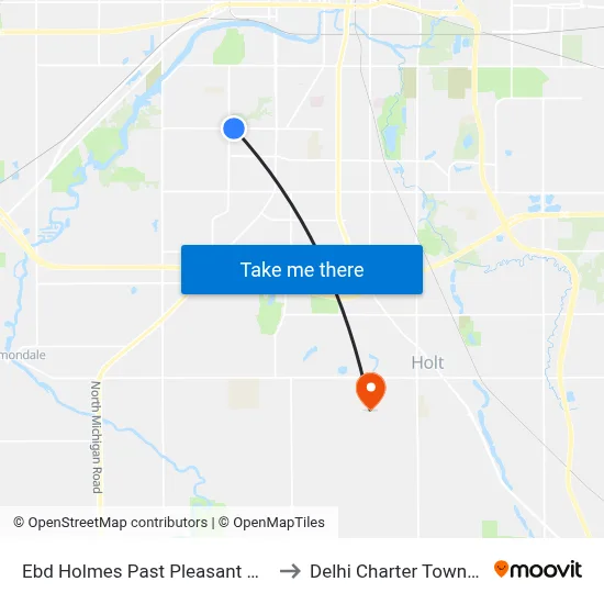 Ebd Holmes Past Pleasant Grove to Delhi Charter Township map