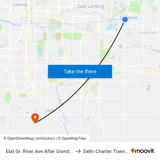 Ebd Gr. River Ave After Grand View to Delhi Charter Township map
