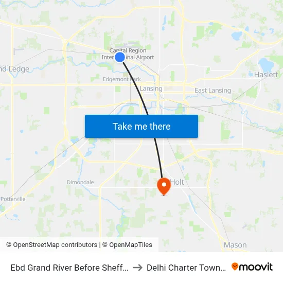 Ebd Grand River Before Sheffer Av to Delhi Charter Township map