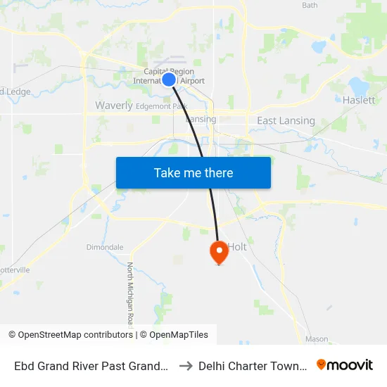 Ebd Grand River Past Grandell Av to Delhi Charter Township map