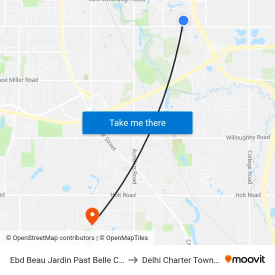 Ebd Beau Jardin Past Belle Chase to Delhi Charter Township map