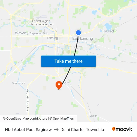 Nbd Abbot Past Saginaw to Delhi Charter Township map