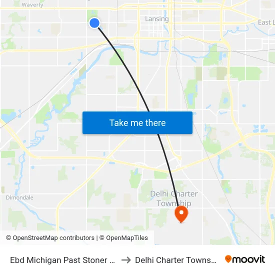 Ebd Michigan Past Stoner Rd to Delhi Charter Township map