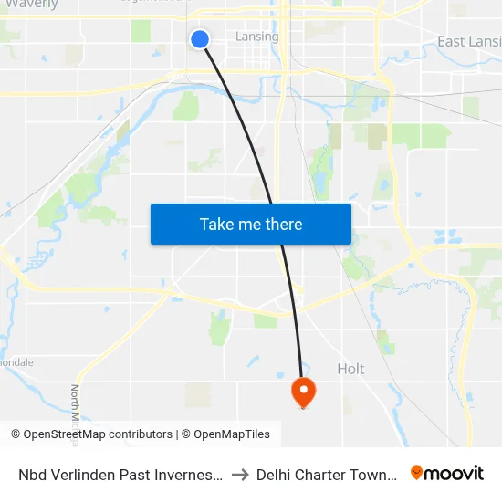 Nbd Verlinden Past Inverness Av to Delhi Charter Township map