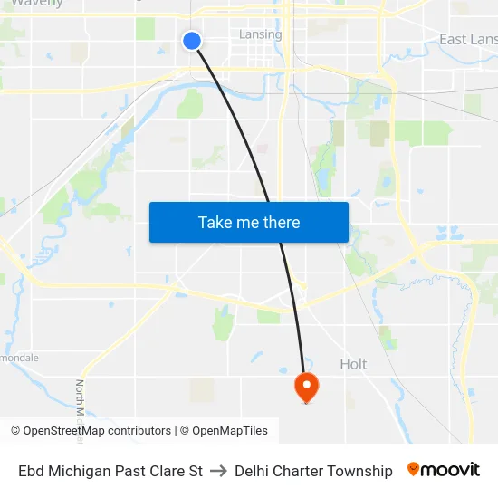 Ebd Michigan Past Clare St to Delhi Charter Township map