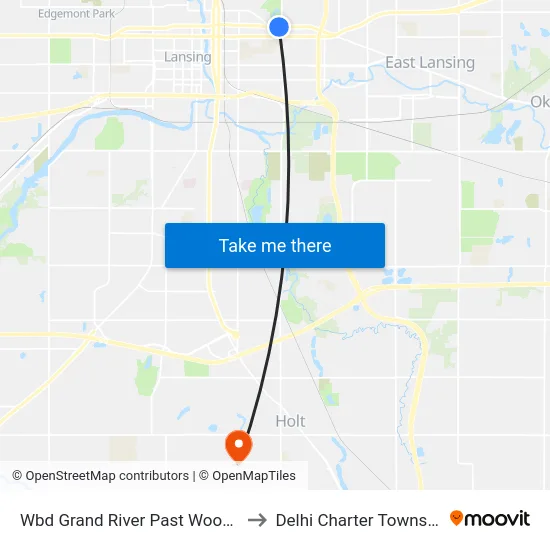 Wbd Grand River Past Wood St to Delhi Charter Township map
