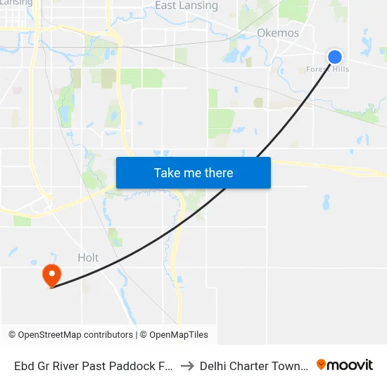 Ebd Gr River Past Paddock Farms to Delhi Charter Township map