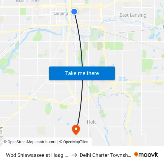 Wbd Shiawassee at Haag Ct to Delhi Charter Township map
