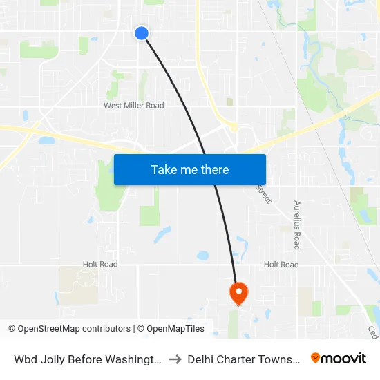 Wbd Jolly Before Washington to Delhi Charter Township map