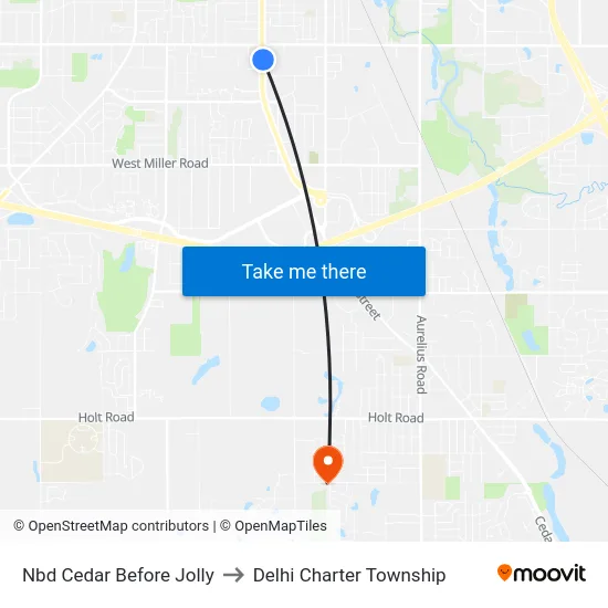 Nbd Cedar Before Jolly to Delhi Charter Township map