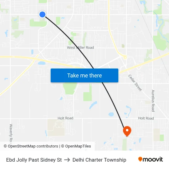 Ebd Jolly Past Sidney St to Delhi Charter Township map