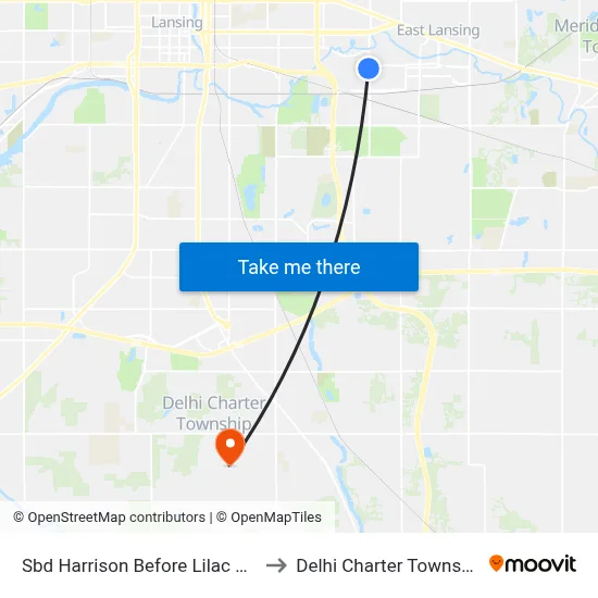 Sbd Harrison Before Lilac Ave to Delhi Charter Township map