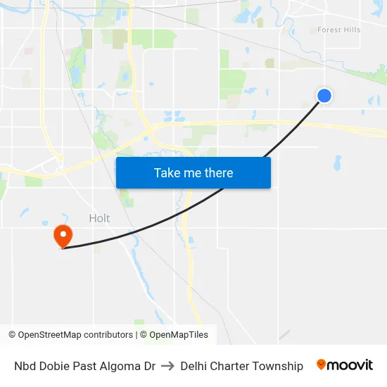 Nbd Dobie Past Algoma Dr to Delhi Charter Township map