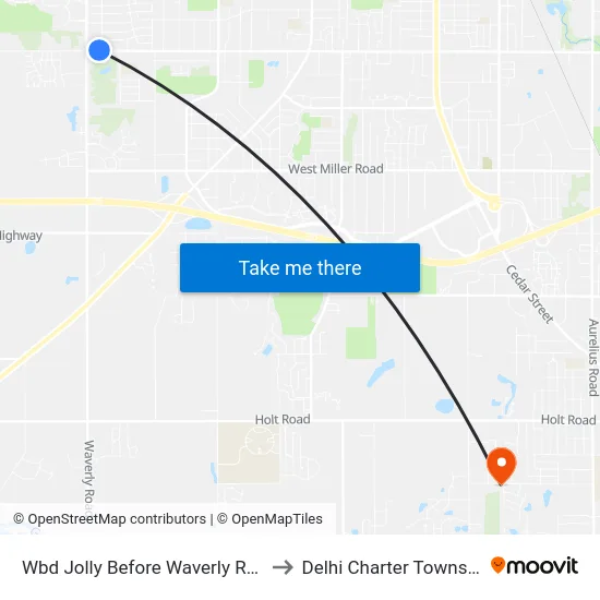 Wbd Jolly Before Waverly Road to Delhi Charter Township map