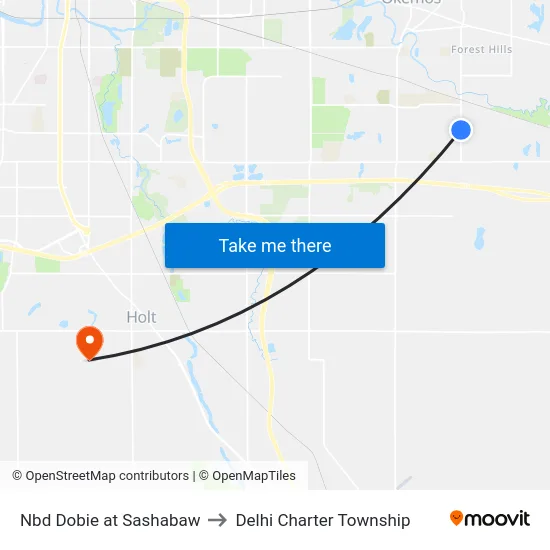 Nbd Dobie at Sashabaw to Delhi Charter Township map