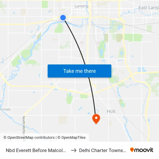 Nbd Everett Before Malcolm X to Delhi Charter Township map