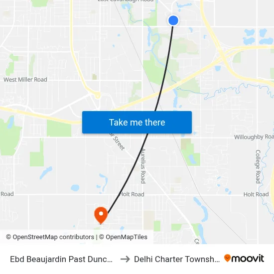 Ebd Beaujardin Past Dunckel to Delhi Charter Township map