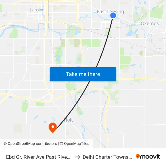 Ebd Gr. River Ave Past River St to Delhi Charter Township map