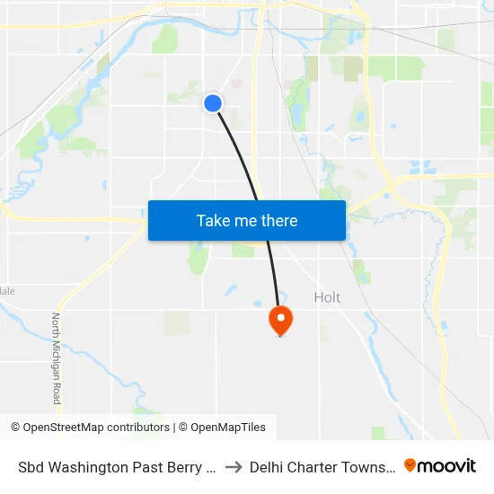 Sbd Washington Past Berry Ave to Delhi Charter Township map