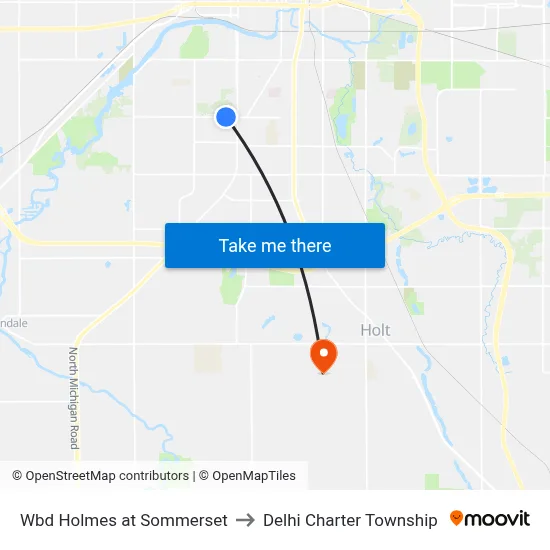 Wbd Holmes at Sommerset to Delhi Charter Township map