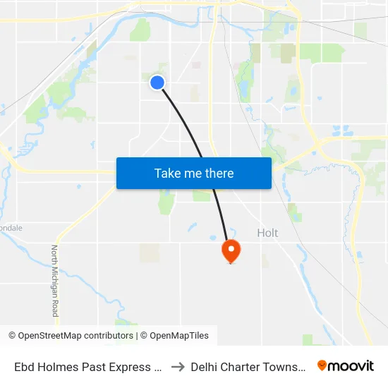 Ebd Holmes Past Express Ct. to Delhi Charter Township map