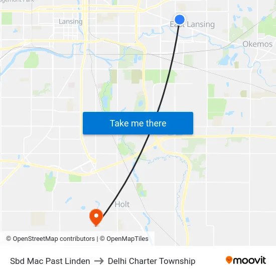 Sbd Mac Past Linden to Delhi Charter Township map