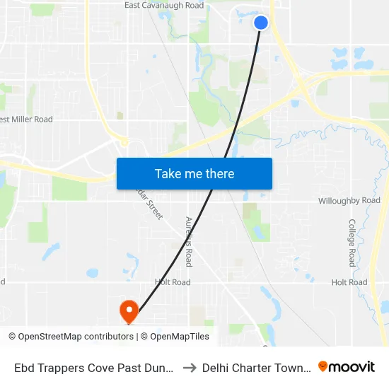 Ebd Trappers Cove Past Dunckel 3 to Delhi Charter Township map