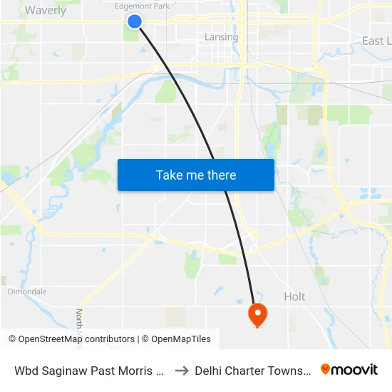 Wbd Saginaw Past Morris Ave to Delhi Charter Township map