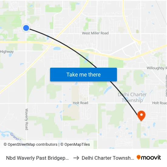 Nbd Waverly Past Bridgeport to Delhi Charter Township map