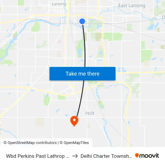 Wbd Perkins Past Lathrop St to Delhi Charter Township map