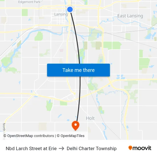 Nbd Larch Street at Erie to Delhi Charter Township map