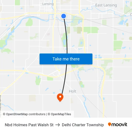 Nbd Holmes Past Walsh St to Delhi Charter Township map