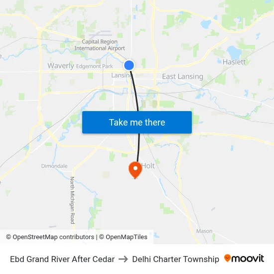 Ebd Grand River After Cedar to Delhi Charter Township map