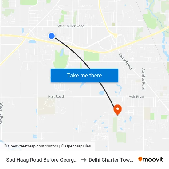 Sbd Haag Road Before Georgetown to Delhi Charter Township map