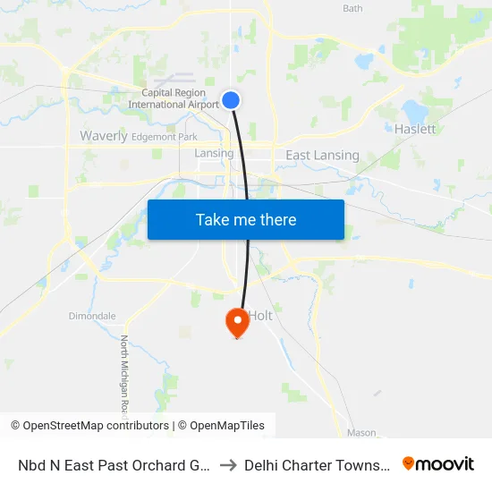 Nbd N East Past Orchard Glen to Delhi Charter Township map