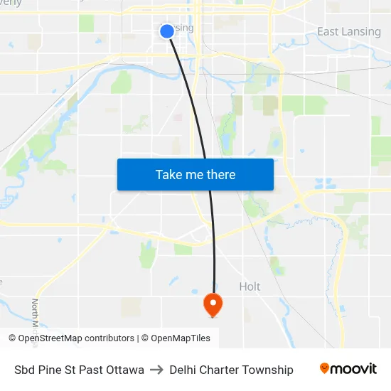 Sbd Pine St Past Ottawa to Delhi Charter Township map