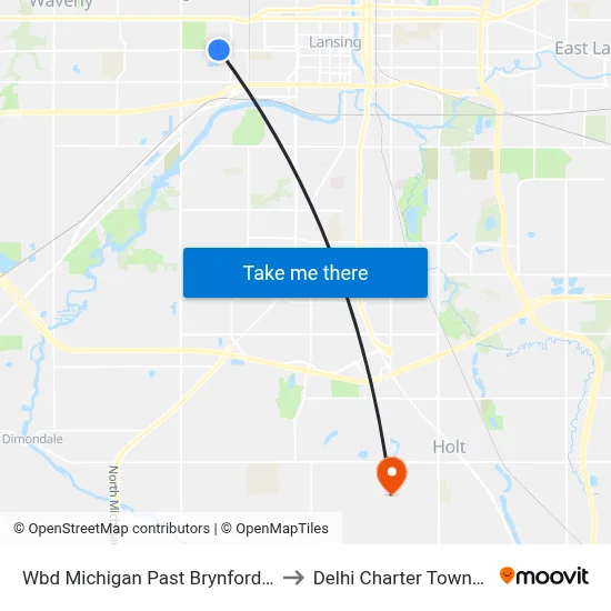 Wbd Michigan Past Brynford Ave to Delhi Charter Township map