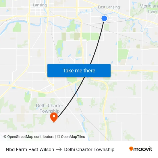 Nbd Farm Past Wilson to Delhi Charter Township map