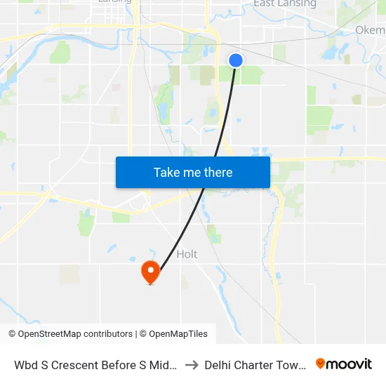 Wbd S Crescent Before S Middlevale to Delhi Charter Township map
