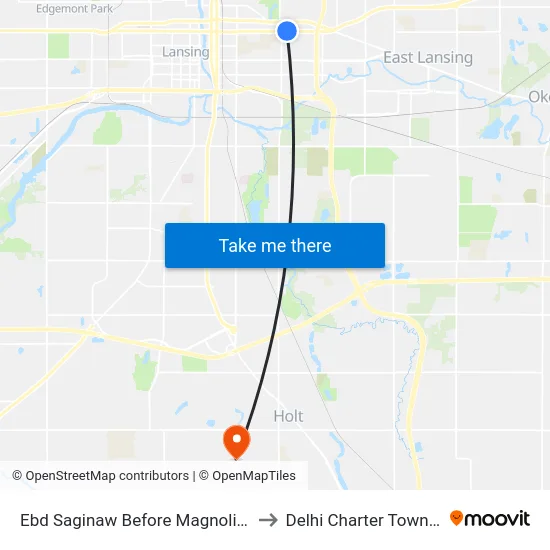 Ebd Saginaw Before Magnolia Ave to Delhi Charter Township map